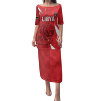 Custom Libya Football Family Matching Puletasi and Hawaiian Shirt Forza Libya
