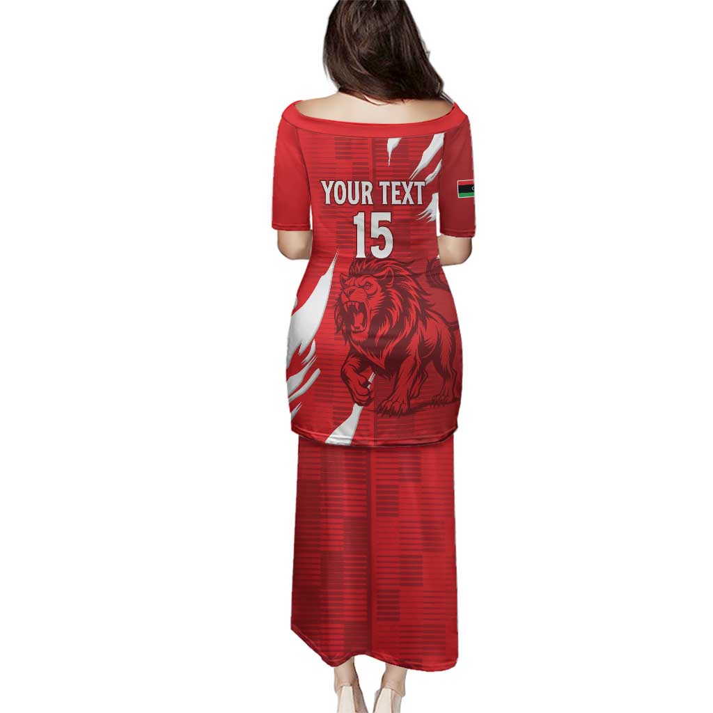 Custom Libya Football Family Matching Puletasi and Hawaiian Shirt Forza Libya