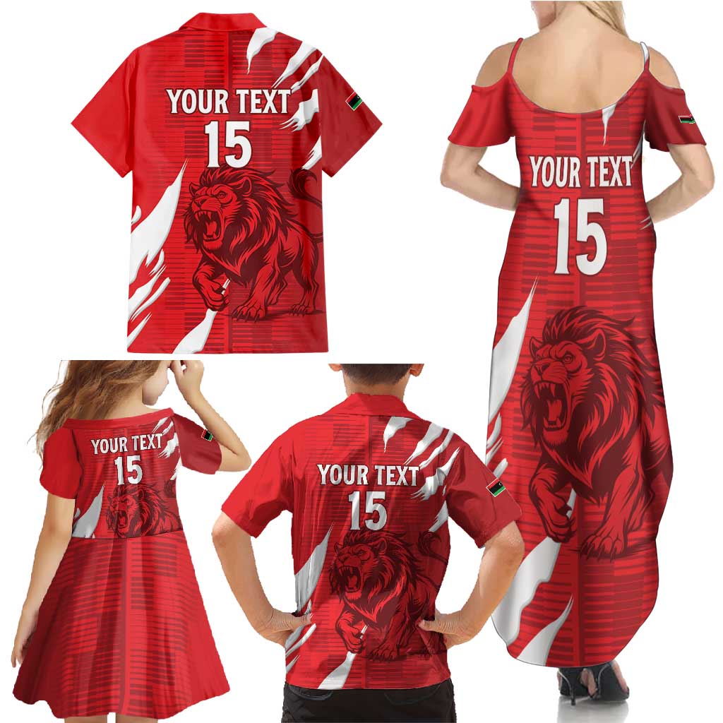 Custom Libya Football Family Matching Summer Maxi Dress and Hawaiian Shirt Forza Libya
