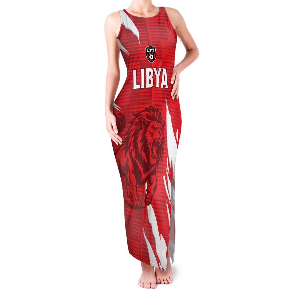 Custom Libya Football Family Matching Tank Maxi Dress and Hawaiian Shirt Forza Libya
