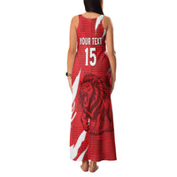 Custom Libya Football Family Matching Tank Maxi Dress and Hawaiian Shirt Forza Libya