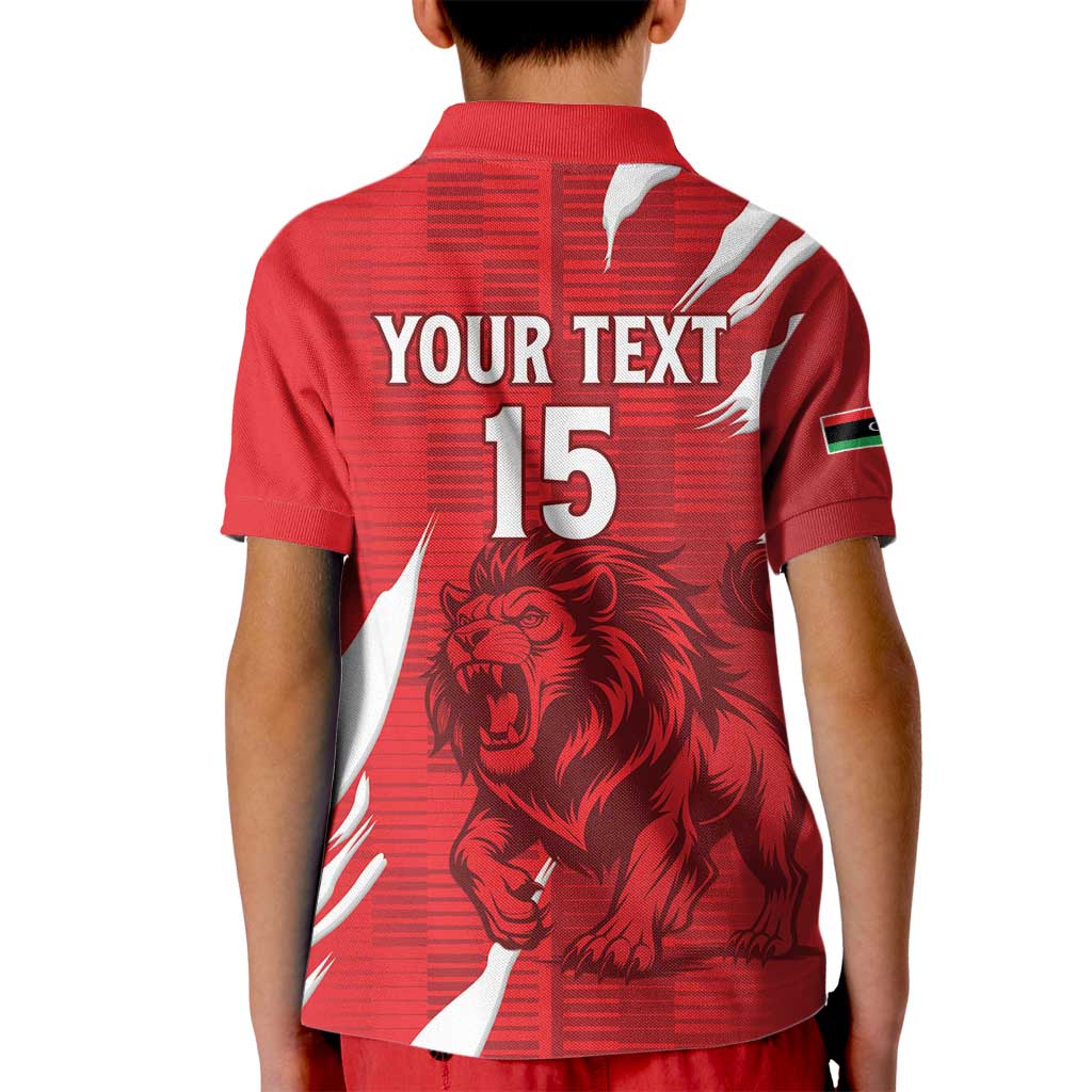 Custom Libya Football Kid Polo Shirt Forza Libya