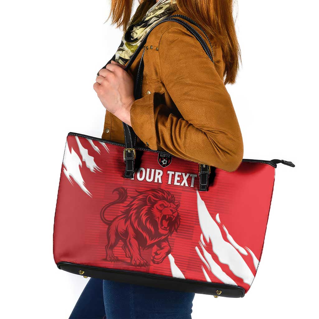 Custom Libya Football Leather Tote Bag Forza Libya