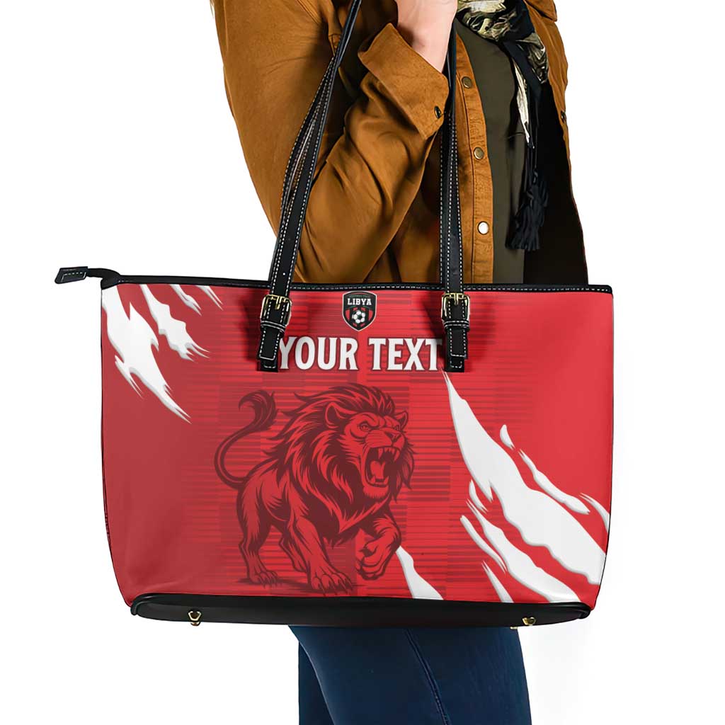 Custom Libya Football Leather Tote Bag Forza Libya