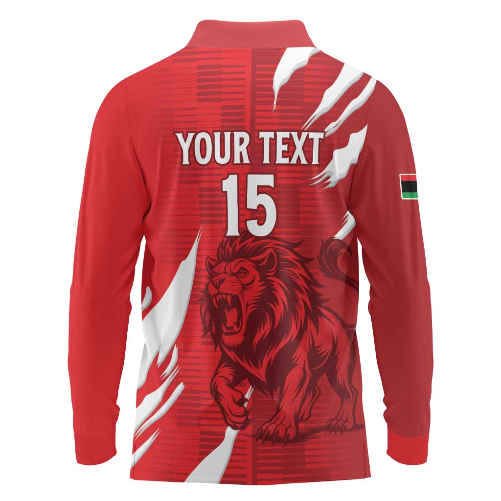 Custom Libya Football Long Sleeve Polo Shirt Forza Libya