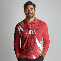 Custom Libya Football Long Sleeve Polo Shirt Forza Libya