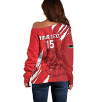 Custom Libya Football Off Shoulder Sweater Forza Libya