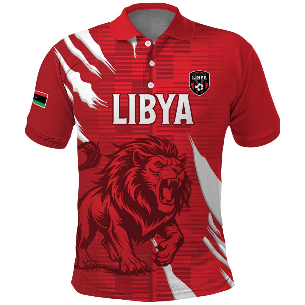 Custom Libya Football Polo Shirt Forza Libya