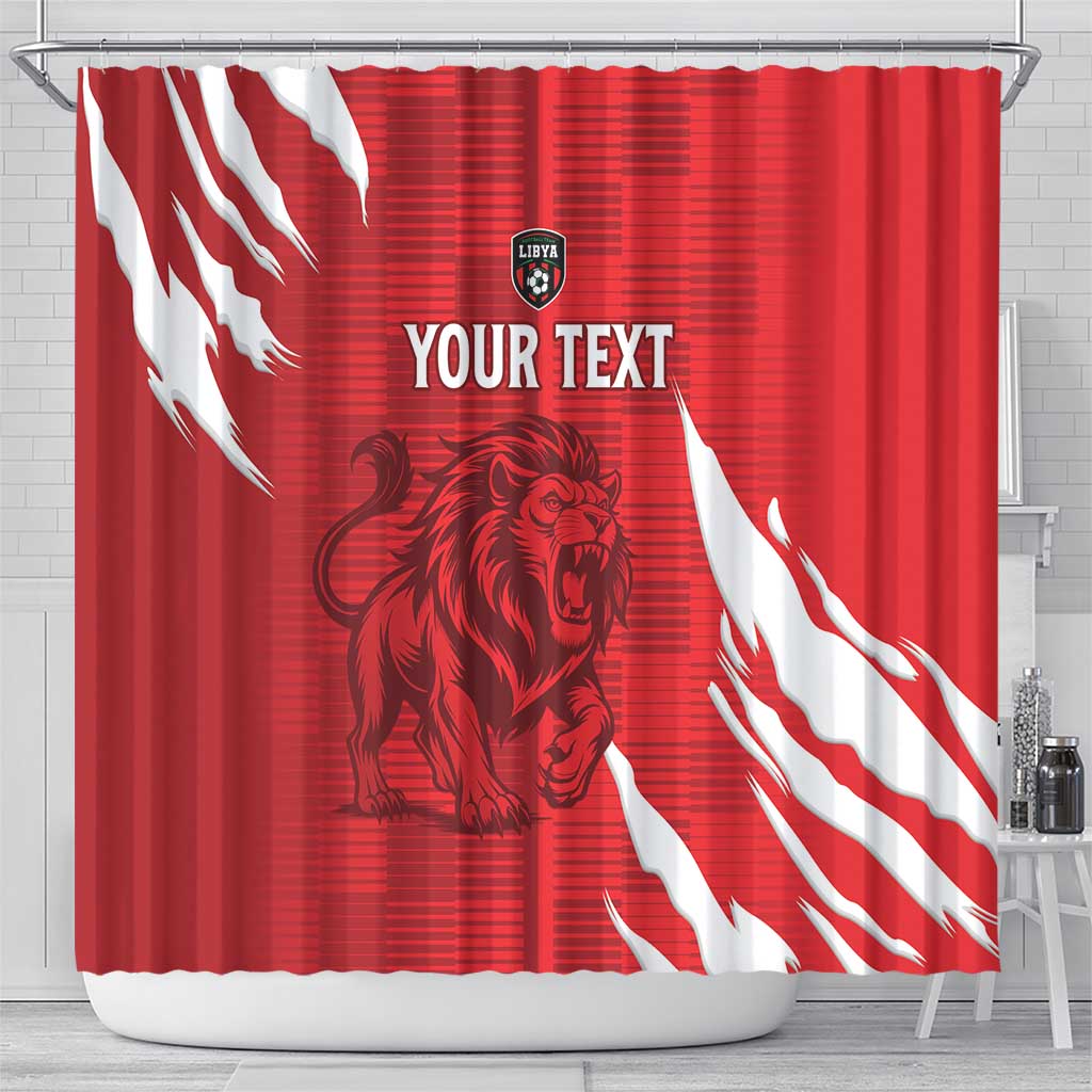Custom Libya Football Shower Curtain Forza Libya