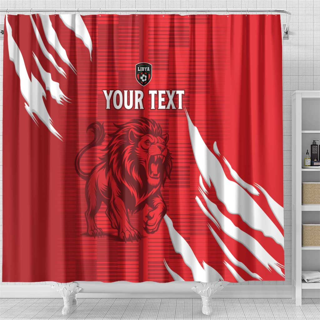 Custom Libya Football Shower Curtain Forza Libya