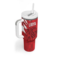 Custom Libya Football Tumbler With Handle Forza Libya