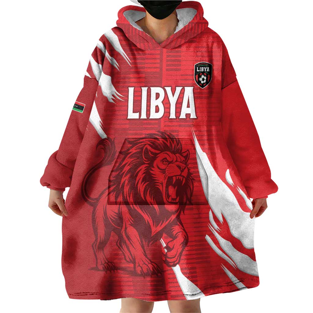Custom Libya Football Wearable Blanket Hoodie Forza Libya