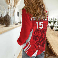 Custom Libya Football Women Casual Shirt Forza Libya