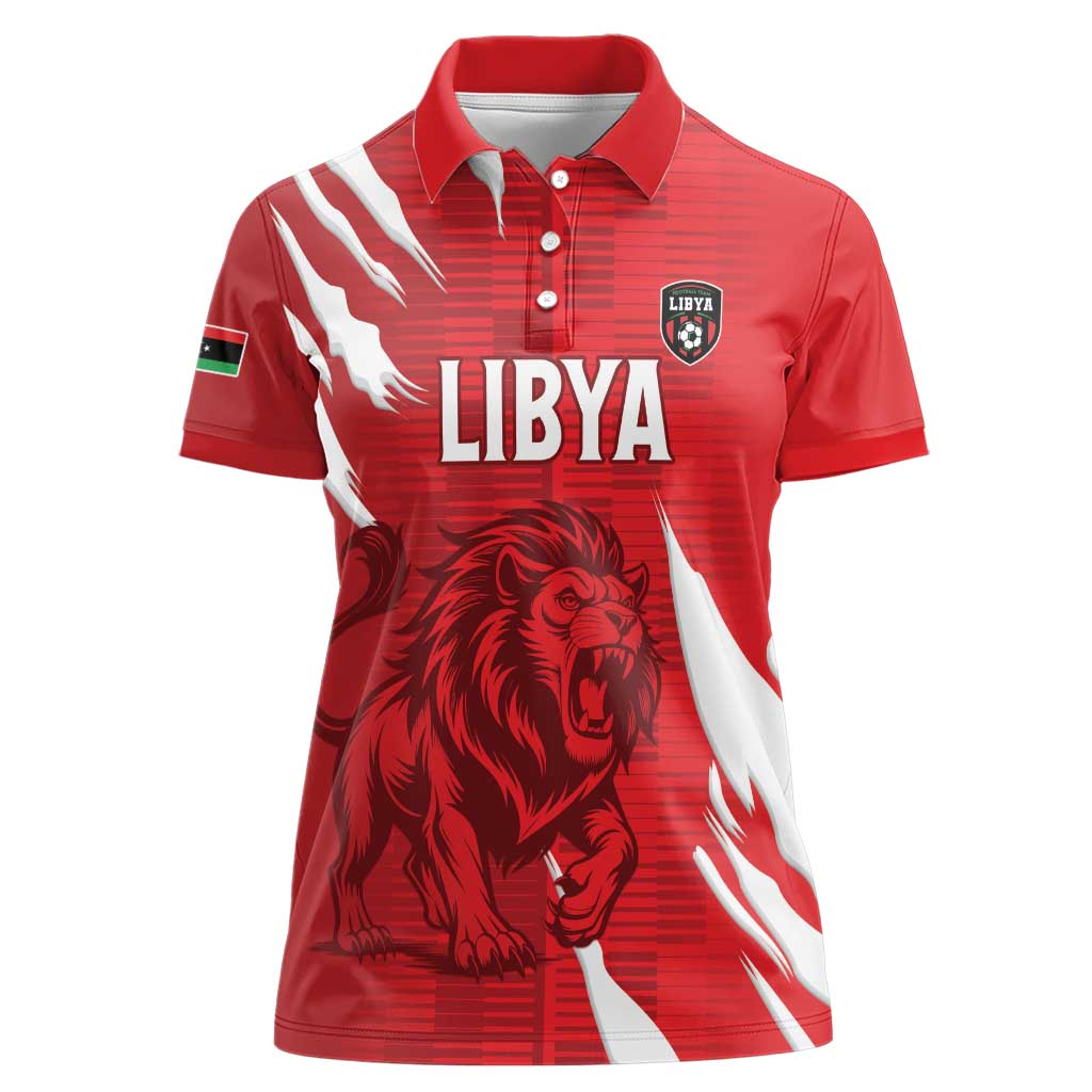 Custom Libya Football Women Polo Shirt Forza Libya