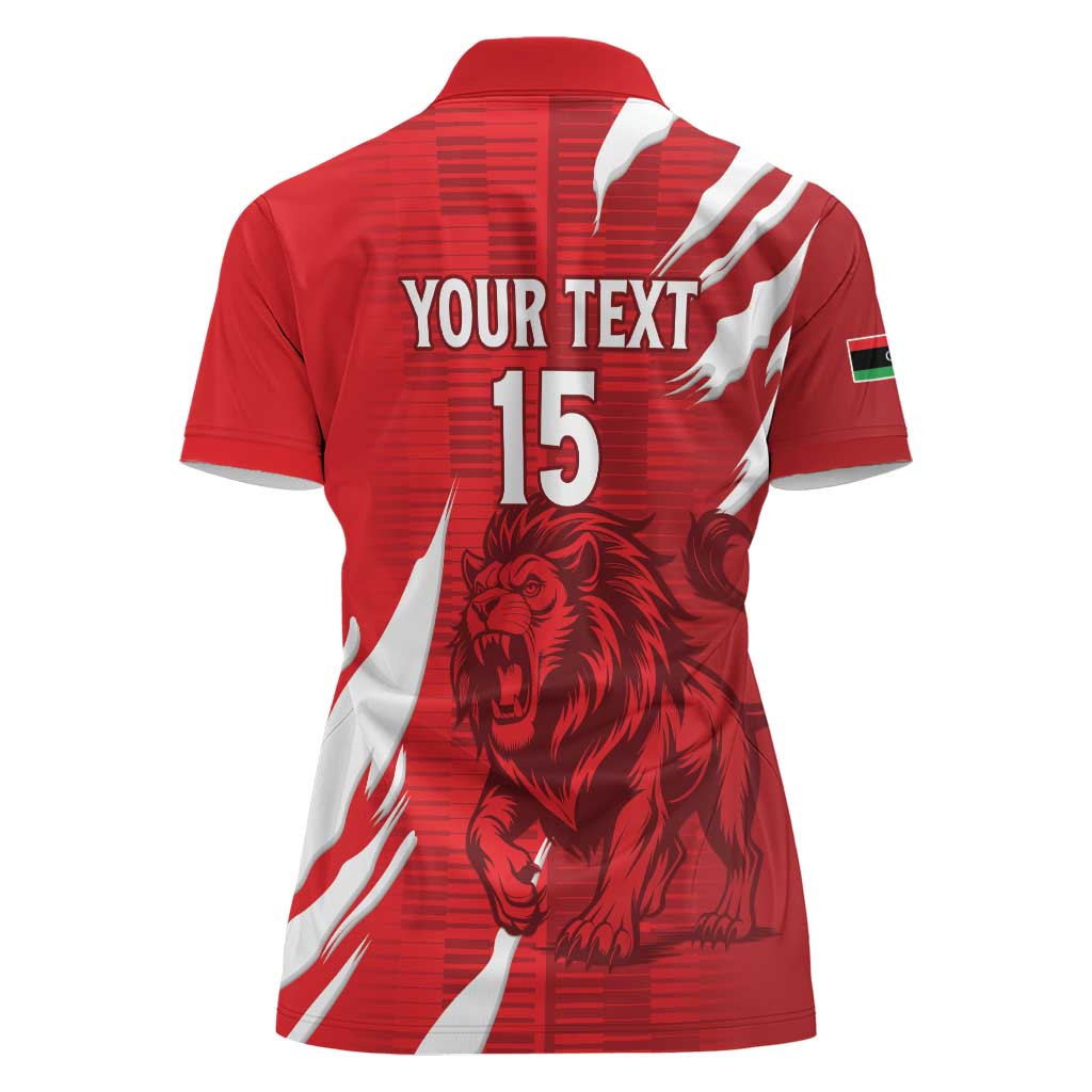 Custom Libya Football Women Polo Shirt Forza Libya