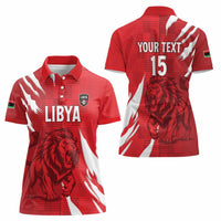 Custom Libya Football Women Polo Shirt Forza Libya