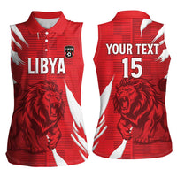 Custom Libya Football Women Sleeveless Polo Shirt Forza Libya