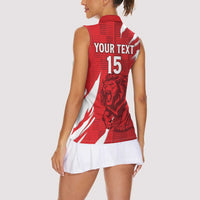 Custom Libya Football Women Sleeveless Polo Shirt Forza Libya