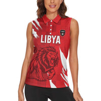 Custom Libya Football Women Sleeveless Polo Shirt Forza Libya