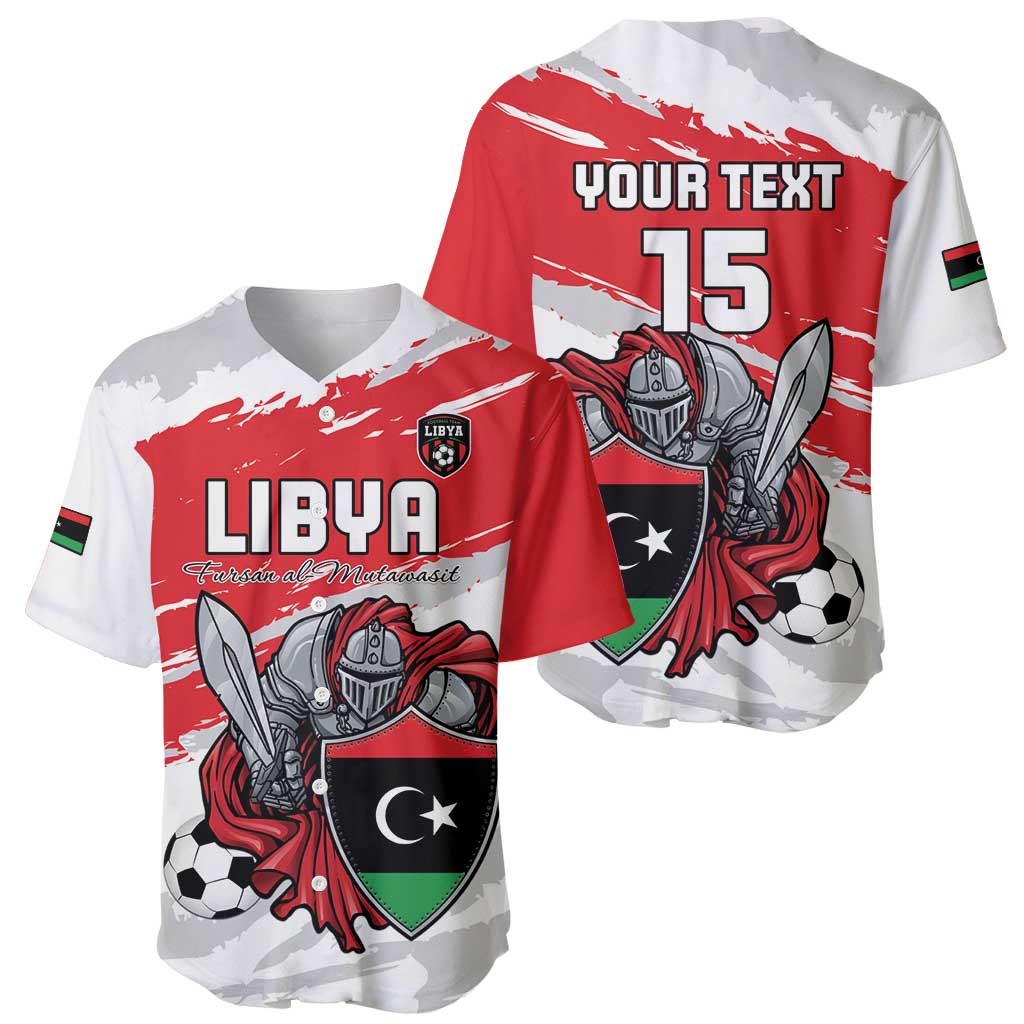 Custom Libya Football Baseball Jersey Yalla Fursan Al-Mutawasit