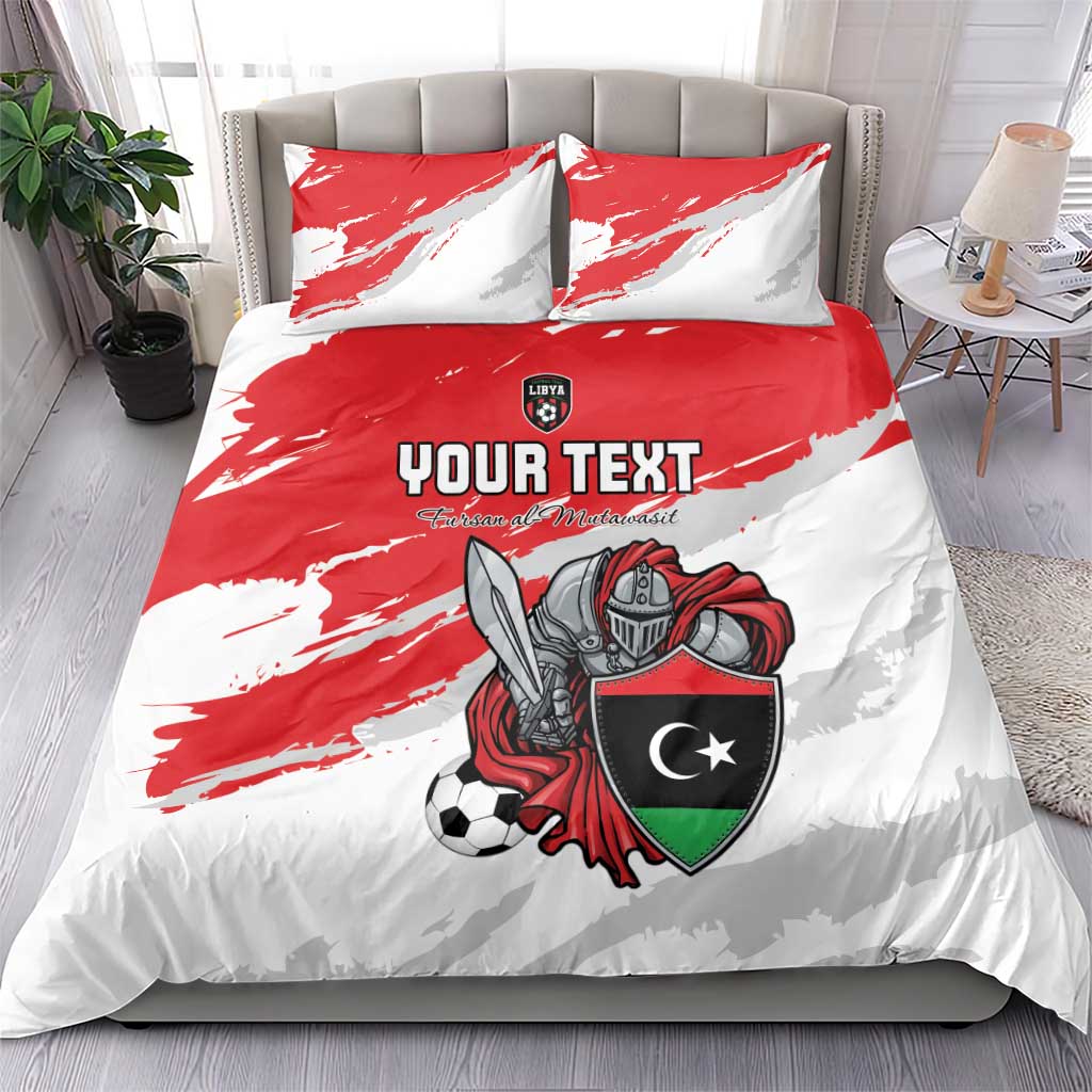 Custom Libya Football Bedding Set Yalla Fursan Al-Mutawasit