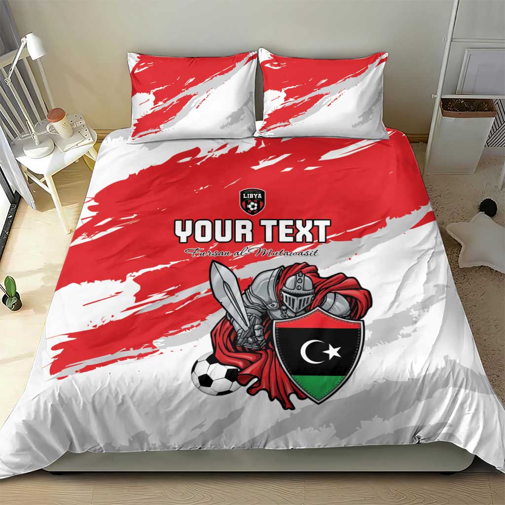 Custom Libya Football Bedding Set Yalla Fursan Al-Mutawasit