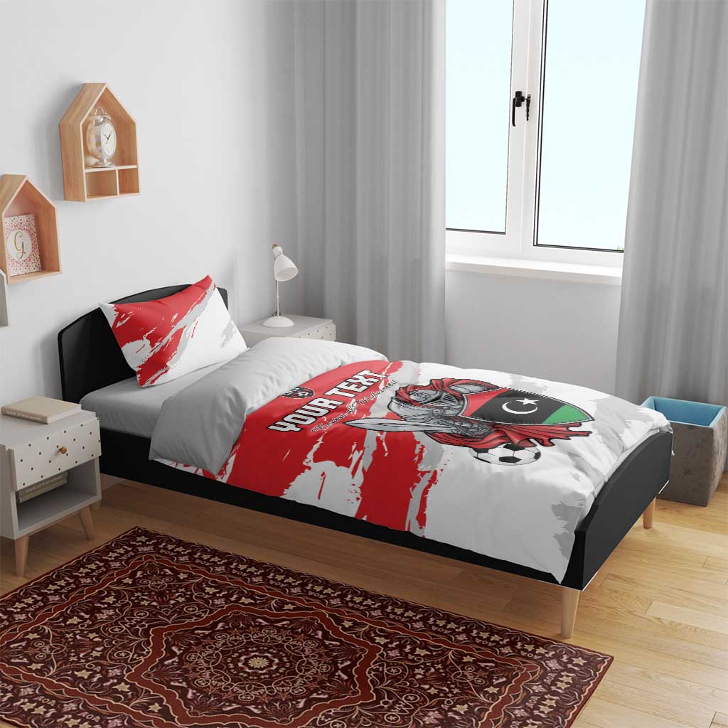 Custom Libya Football Bedding Set Yalla Fursan Al-Mutawasit