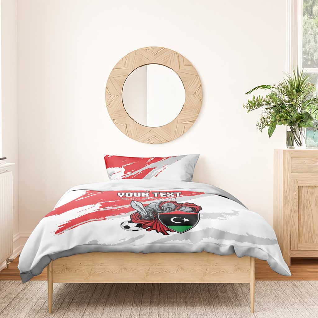 Custom Libya Football Bedding Set Yalla Fursan Al-Mutawasit