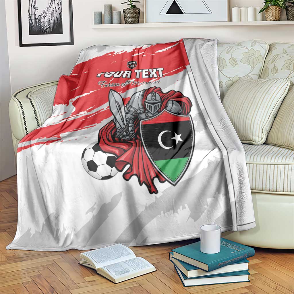 Custom Libya Football Blanket Yalla Fursan Al-Mutawasit