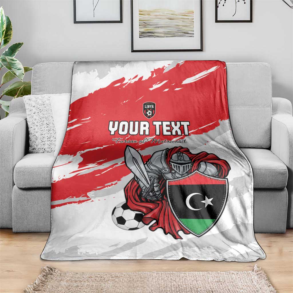 Custom Libya Football Blanket Yalla Fursan Al-Mutawasit