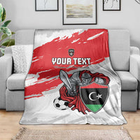 Custom Libya Football Blanket Yalla Fursan Al-Mutawasit