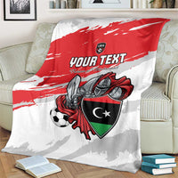 Custom Libya Football Blanket Yalla Fursan Al-Mutawasit