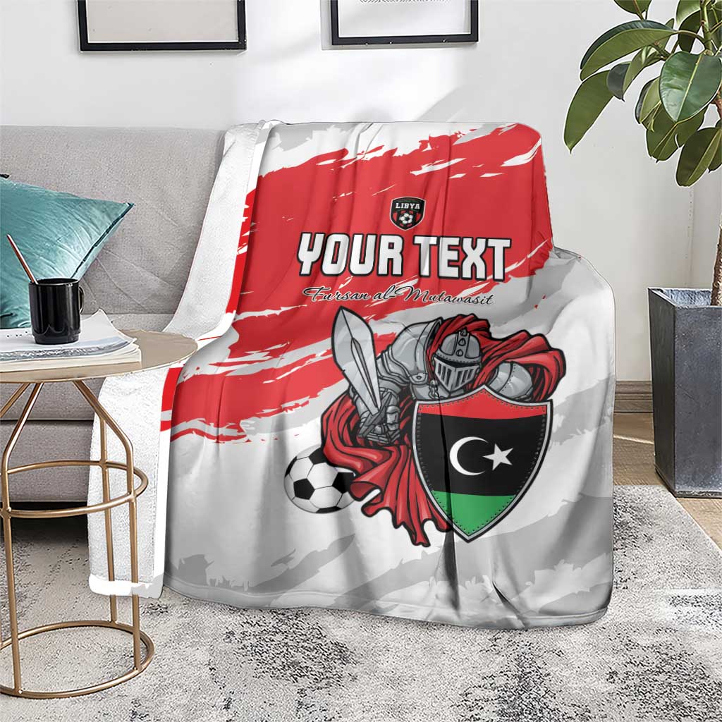 Custom Libya Football Blanket Yalla Fursan Al-Mutawasit