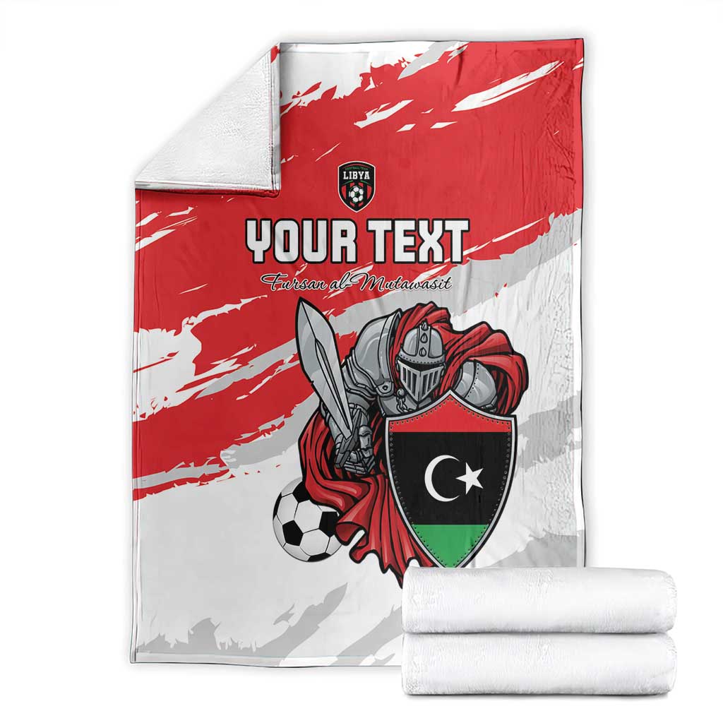 Custom Libya Football Blanket Yalla Fursan Al-Mutawasit