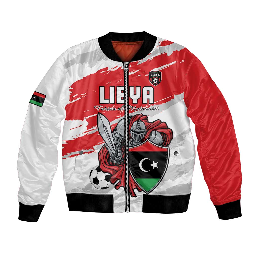Custom Libya Football Bomber Jacket Yalla Fursan Al-Mutawasit