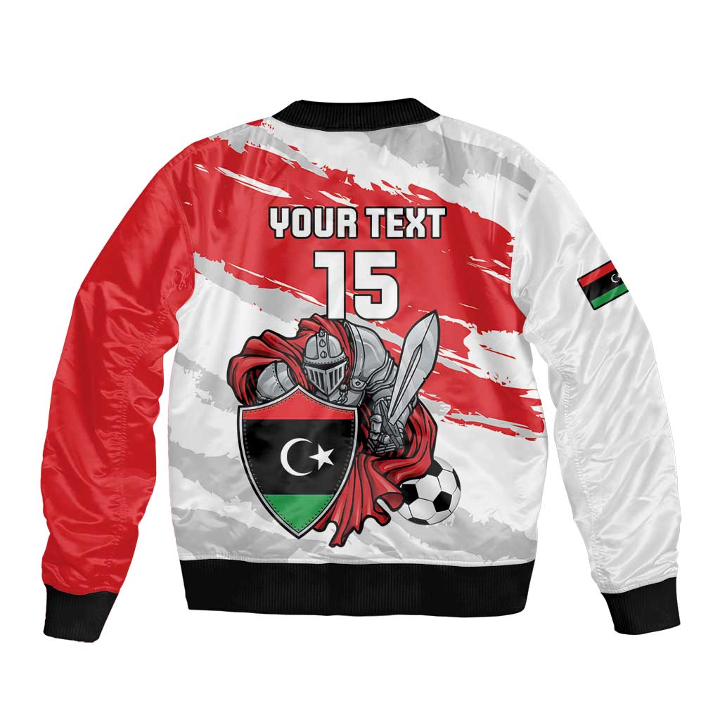 Custom Libya Football Bomber Jacket Yalla Fursan Al-Mutawasit
