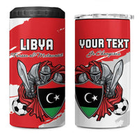 Custom Libya Football 4 in 1 Can Cooler Tumbler Yalla Fursan Al-Mutawasit