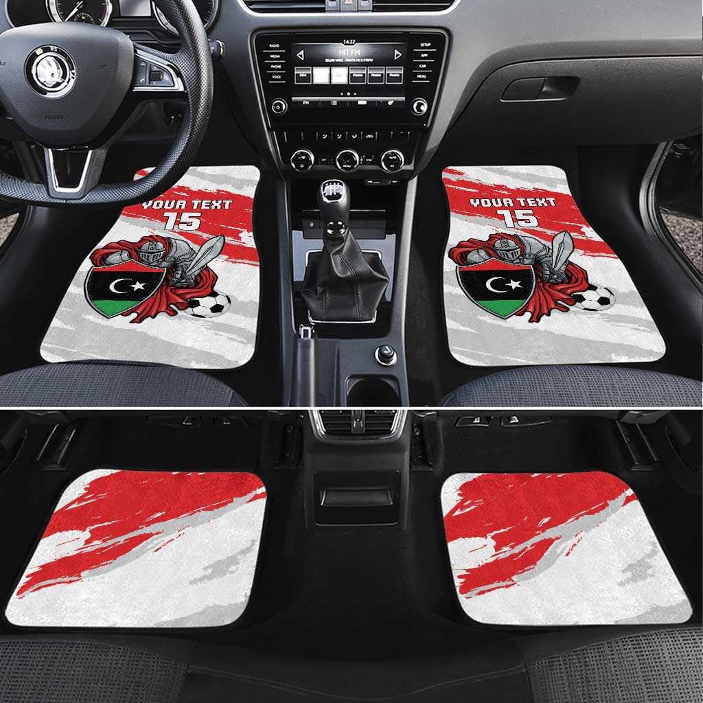 Custom Libya Football Car Mats Yalla Fursan Al-Mutawasit