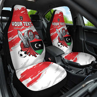 Custom Libya Football Car Seat Cover Yalla Fursan Al-Mutawasit