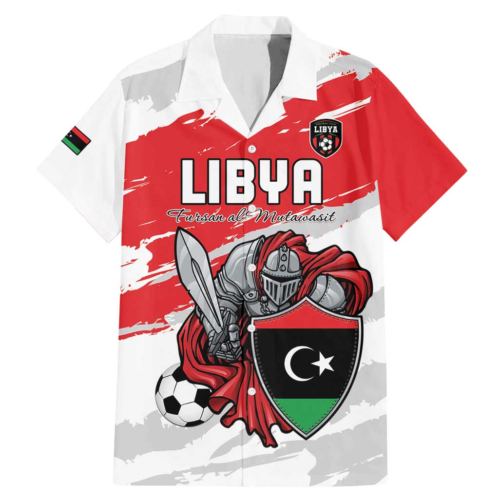 Custom Libya Football Family Matching Mermaid Dress and Hawaiian Shirt Yalla Fursan Al-Mutawasit