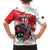 Custom Libya Football Family Matching Off The Shoulder Long Sleeve Dress and Hawaiian Shirt Yalla Fursan Al-Mutawasit
