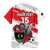 Custom Libya Football Family Matching Off The Shoulder Long Sleeve Dress and Hawaiian Shirt Yalla Fursan Al-Mutawasit