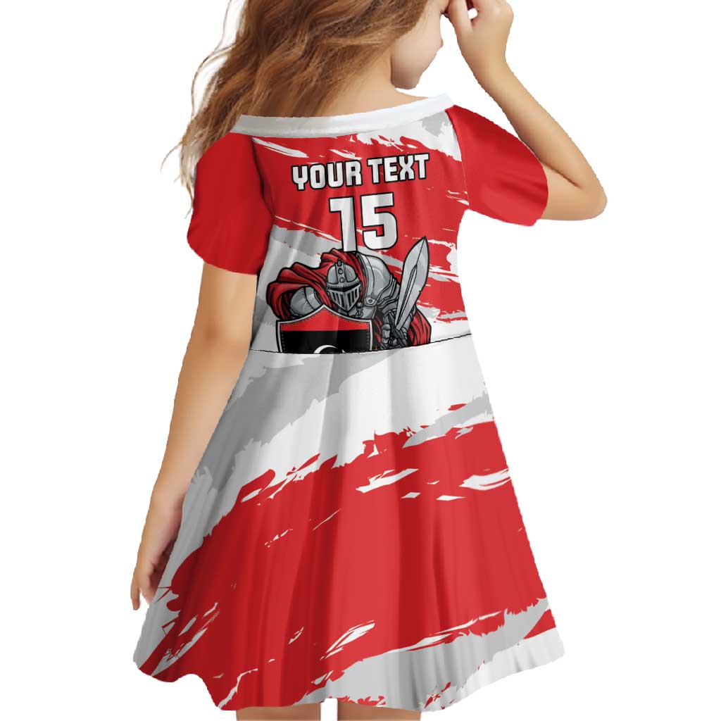 Custom Libya Football Family Matching Off Shoulder Maxi Dress and Hawaiian Shirt Yalla Fursan Al-Mutawasit