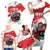 Custom Libya Football Family Matching Short Sleeve Bodycon Dress and Hawaiian Shirt Yalla Fursan Al-Mutawasit