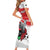 Custom Libya Football Family Matching Short Sleeve Bodycon Dress and Hawaiian Shirt Yalla Fursan Al-Mutawasit