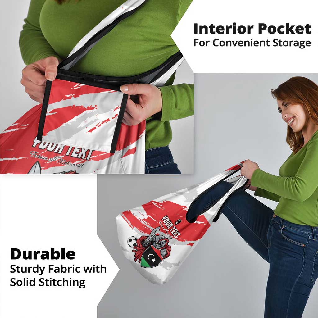 Custom Libya Football Grocery Bag Yalla Fursan Al-Mutawasit