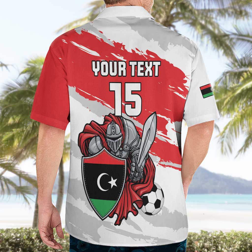 Custom Libya Football Hawaiian Shirt Yalla Fursan Al-Mutawasit