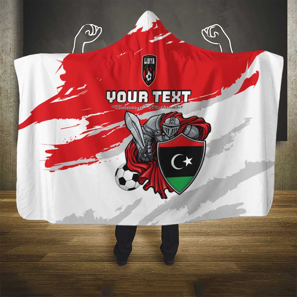 Custom Libya Football Hooded Blanket Yalla Fursan Al-Mutawasit