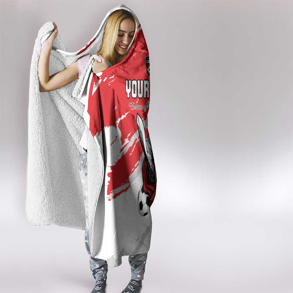 Custom Libya Football Hooded Blanket Yalla Fursan Al-Mutawasit