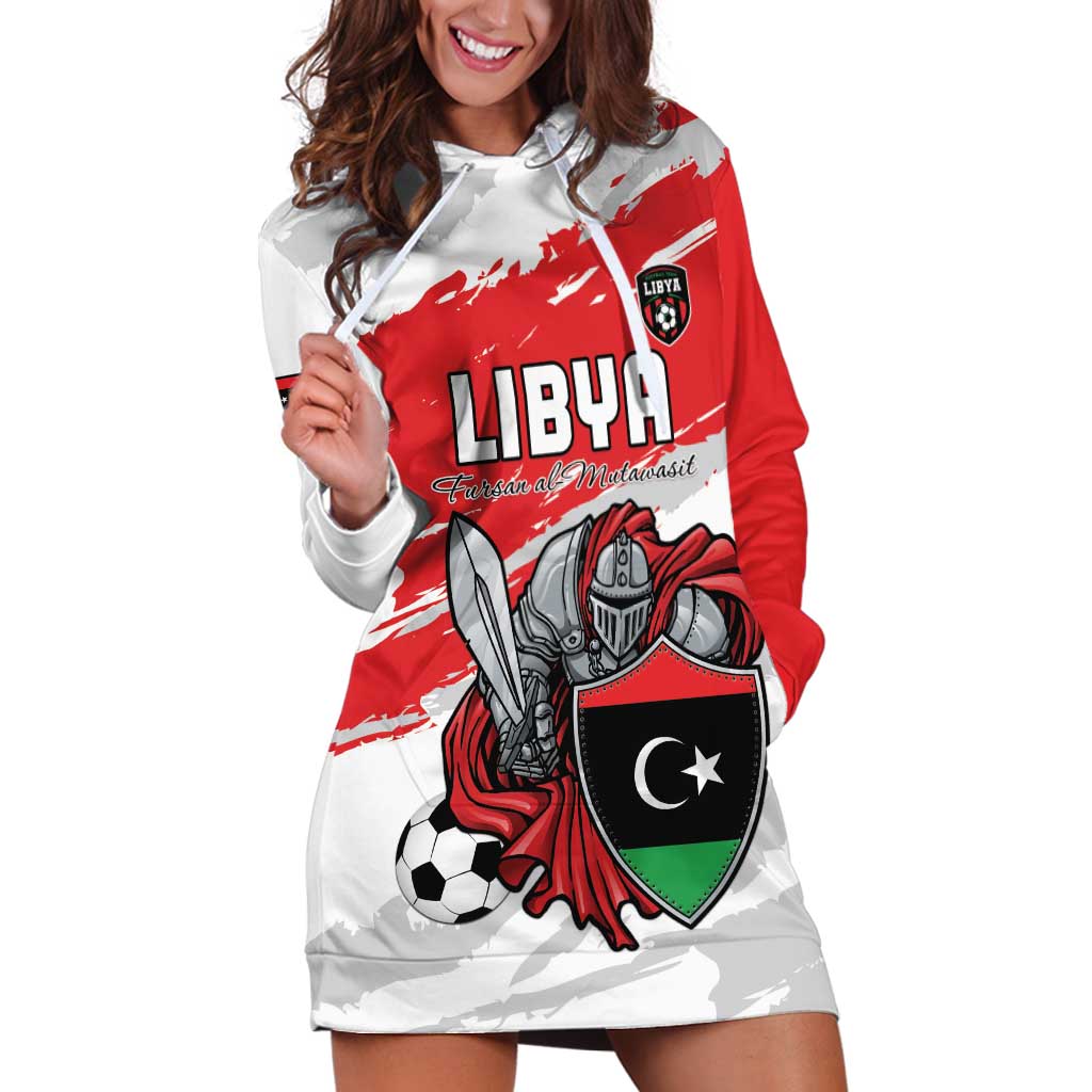 Custom Libya Football Hoodie Dress Yalla Fursan Al-Mutawasit